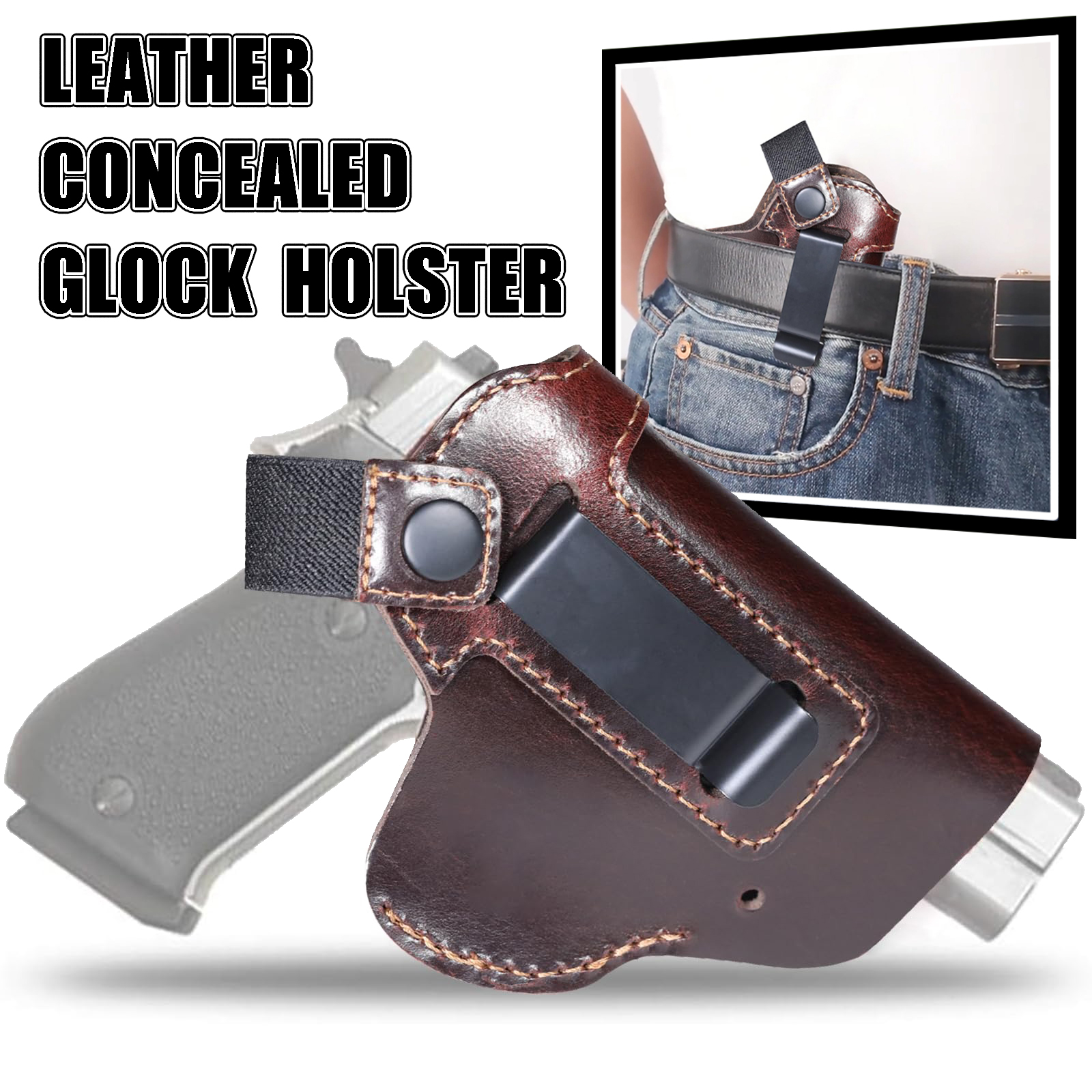 Tactical Leather Concealed Car – Edc Carry Belt Leather recenzja i cena