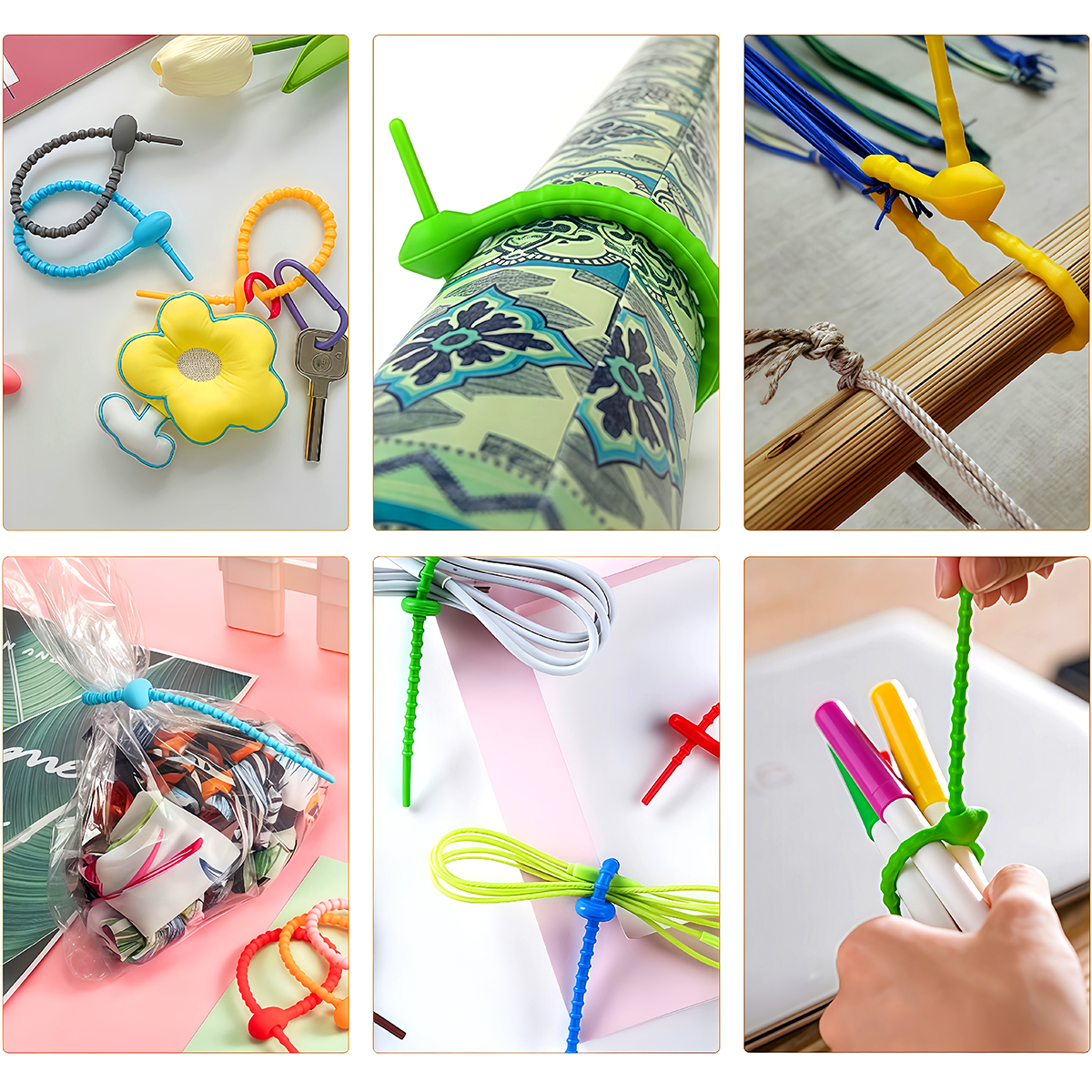 5/10PCS Silicone Reusable Bag  – Gear Tie Reusable recenzja i cena