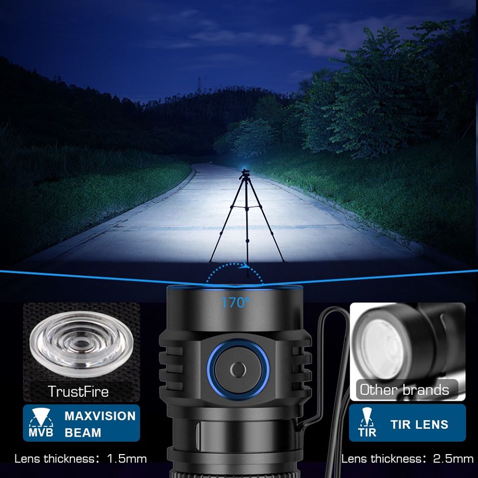 Trustfire MC1 Usb Rechargeable – Edc Carry Flashlight recenzja i cena