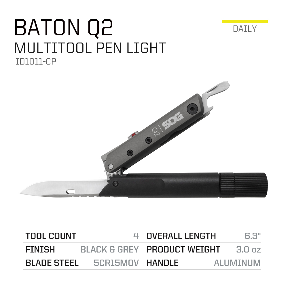 SOG BATON Q2 4 in 1 Multi-Tool – Edc Carry Flashlight recenzja i cena